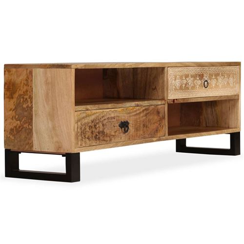 Vidaxl - Meuble tv Bois massif de manguier 120 x 30 x 40 cm Brun
