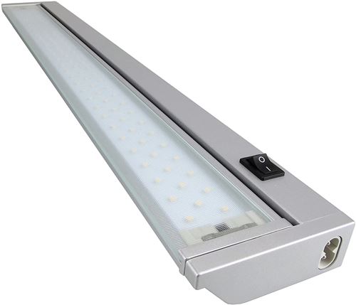 Rolux 3008300900 A +, réglette LED 9 W, Blanc chaud/aluminium argenté 913 mm [Classe énergétique A+]