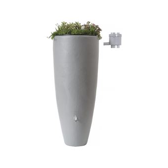Kit 2 en 1 avec bac à fleur amovible - 300 L - Gris - 1