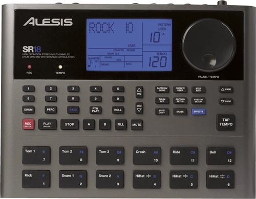 Alesis - Alesis sr18 boite a rythmes 12 pads 550 sons percussion, basse et synthe