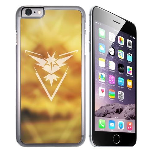 Coque pour iPhone 7 pokémon go team jaune grunge