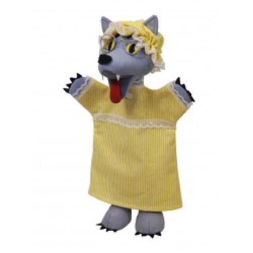 Bass et Bass - Marionnette Loup Déguisé 30 Cm - Fabriqué en Europe - Jouet d'Hier