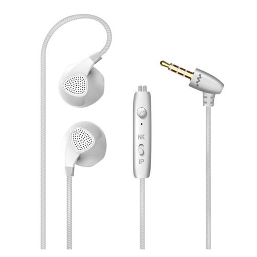Ecouteurs pour ALCATEL A5 LED avec Micro Reglage Kit Main Libre INTRA-AURICULAIRE Casque Universel Jack (BLANC)