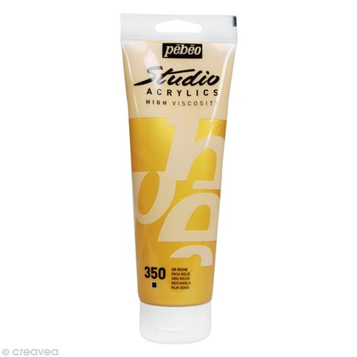 Pebeo Peinture Studio Acrylics P&eacute;b&eacute;o - 250 Ml - Or Riche Iridescent