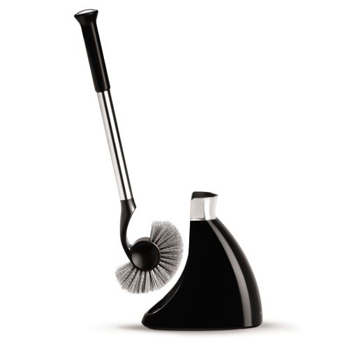 simplehuman Brosse WC en Acier Inoxydable et Plastique Noir