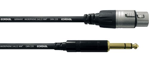 Cordial Câble Audio Stéréo XLR Femelle/jack Stéréo 3 M
