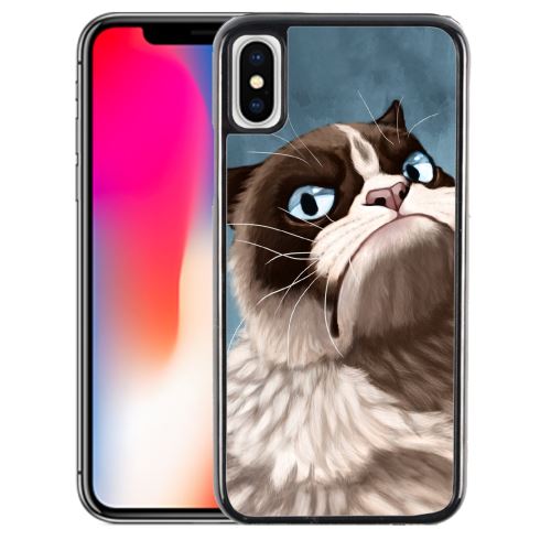 Coque pour iPhone XS grumpy cat