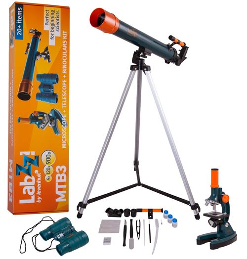 Kit Microscope Télescope Jumelles Levenhuk LabZZ MTB3