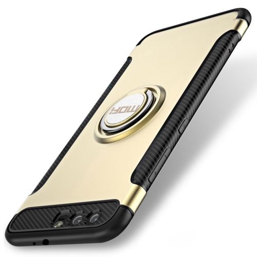 Huawei Honor 9 Coque Protection Plastique Arrière anti-choc support magnétique Doré ALS53234