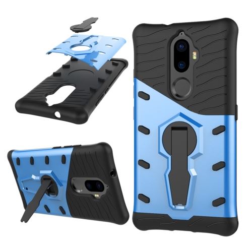 Lenovo K8 Plus Coque Protection Plastique Combinaison Armure Support Bleu ALS54196