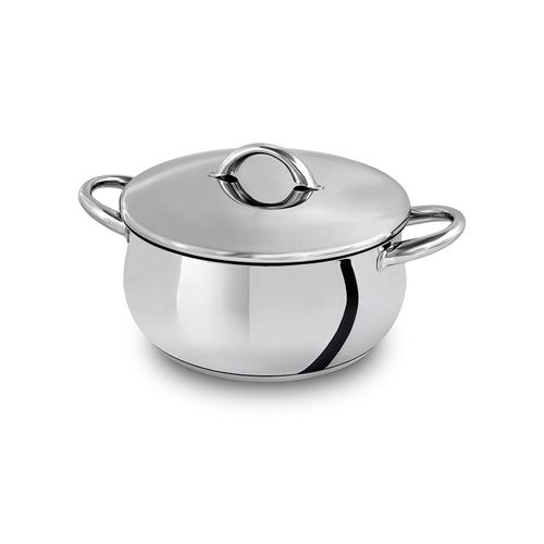 Faitout 20 cm inox induction domus 2.8 litres - Silampos - Argent - Inox