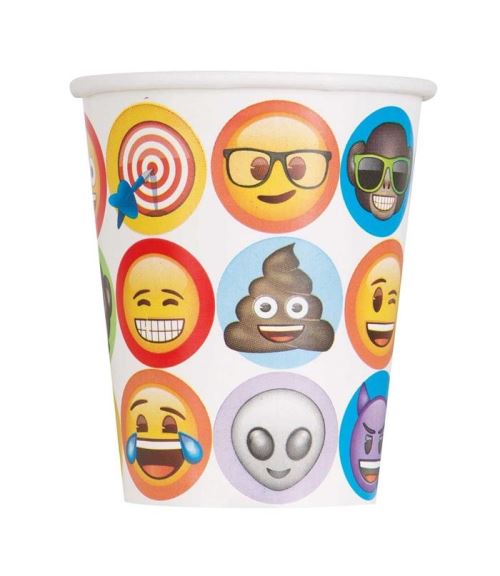 Haza Original tasses de fête emoji 266 ml 8 pièces