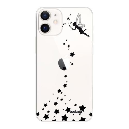 Coque pour iPhone 12 mini souple transparente Fée Motif Ecriture Tendance [Evetane®]