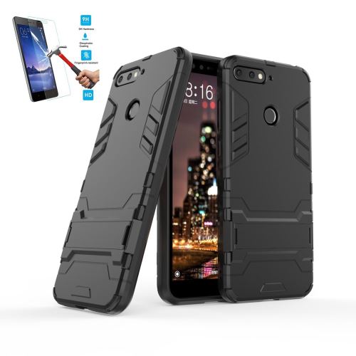 Huawei Honor 7A Anti Choc Noir Avec Film Verre Trempé Coque Housse Etui Antichoc hfs-house®