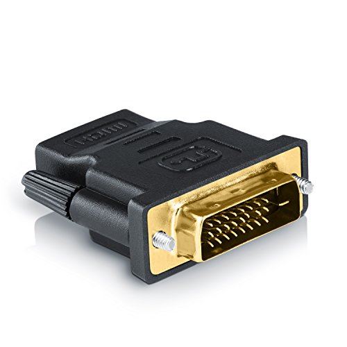 CableCreation Adaptateur HDMI vers DVI, 15cm Câble Bidirectionnel HDMI Mâle  vers DVI (24+5) Femelle, DVI vers HDMI, 1080P, 3D, Compatible avec HDTV