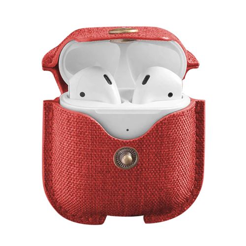 Housse pour Airpods Antichoc Anti-rayures avec Clip AirSnap Twill Twelve south Rouge