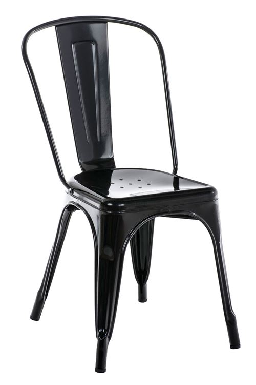 Chaise empilable en métal Benedikt , Noir