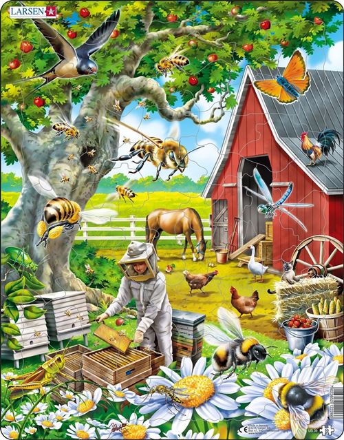 LARSEN  puzzle puzzle Maxil'apiculteur avec les abeilles 53 pi&egrave;ces