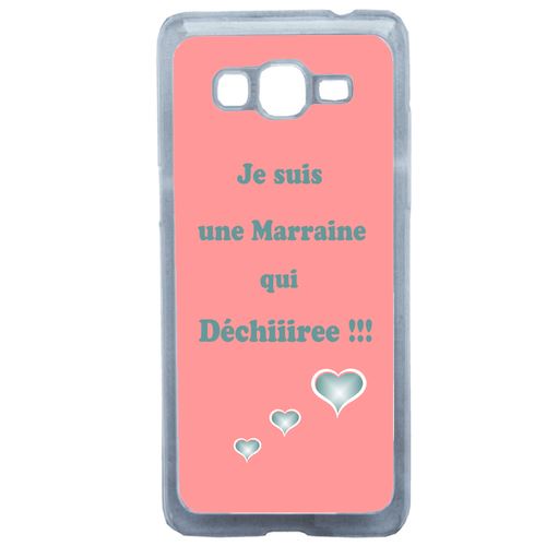 Coque Marraine Vieux Rose Et Bleu Compatible Samsung Grand Prime Transparent