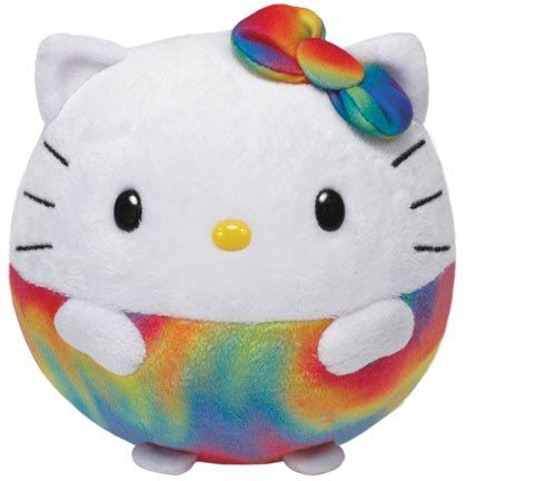 TY Beanie Ballz Peluche Hello Kitty Rainbow