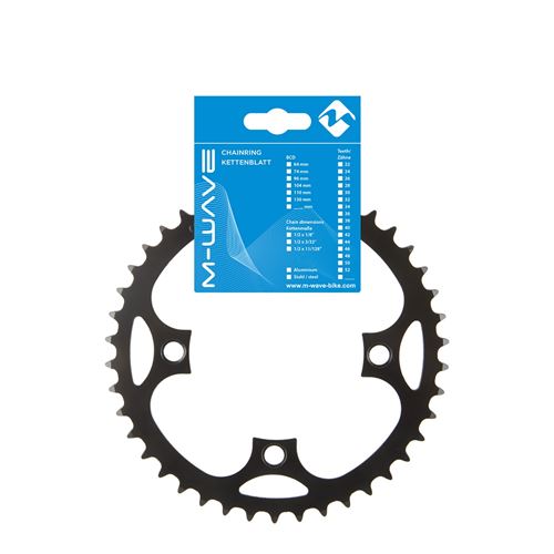 M-Wave transporteur à chaîne e-bike 1/2 x 3/32 44T 110 mm noir