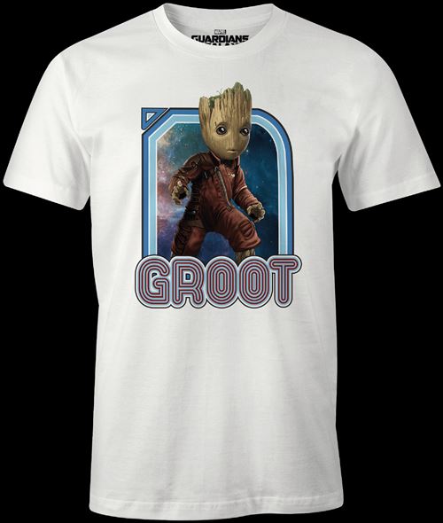 T-shirt Les Gardiens de la Galaxie Marvel - Space Groot Vintage - Blanc - XL