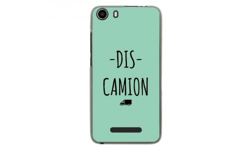 Coque souple pour Wiko Lenny 2 avec impression Motifs Dis Camion turquoise