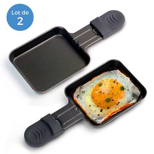 Hobby Tech Noir Hobbytech - Coupelle À Raclette Avec Revêtement Anti-Adhésif 18X9cm [Lot De 2]