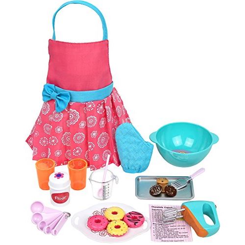 Set de pâtisserie Click n Play avec accessoires de table et de cuisson, idéal pour les poupées de 18 pouces American Girl