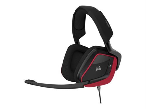 CORSAIR Gaming VOID ELITE SURROUND - Koptelefoon - over oor - met bekabeling - USB, 3,5 mm-stekker - kersenrood