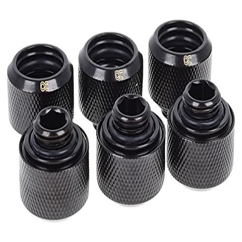 Alphacool Eiszapfen HardTube 16mm - Raccord de compression du système de refroidissement par liquide - noir profond (pack de 6)