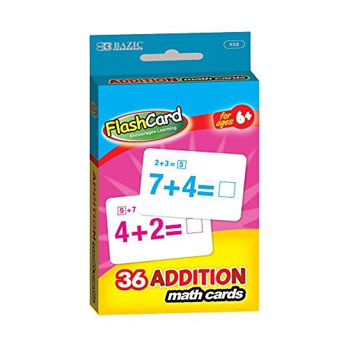 BAZIC Addition Flash Cards (36Pack)