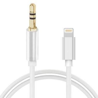 Maison/Voiture stéréo Câble Audio Auxiliaire Voiture pour iPhone 12,Auxiliaire Voiture Jack 3,5mm Stéréo Mâle Câble Compatible iPhone 13/12/11 Pro Max/ Pro/8/8Plus/7 Plus/X/XR/iPad/iPod Blanc（1M） 