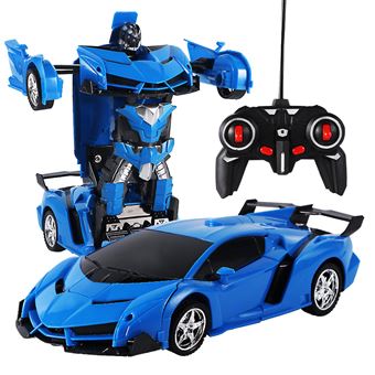 23€72 sur 1:18 Transformers Voiture télécommandée électrique télécommandée  à Grande Vitesse Voiture RC Robots Jouets pour Cadeaux Enfants-bleu - Voiture  télécommandée - Achat & prix