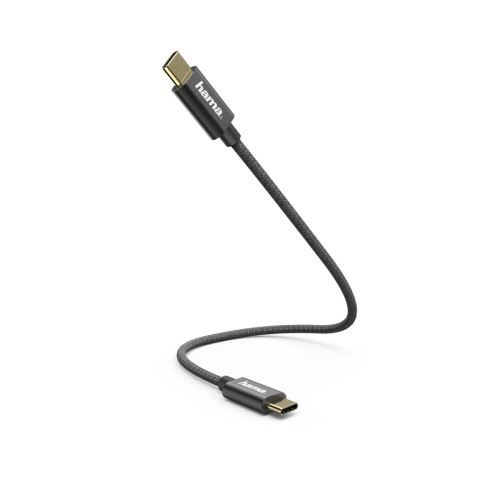 Câble de charge/données, USB-C - USB-C, 0,2 m, noir