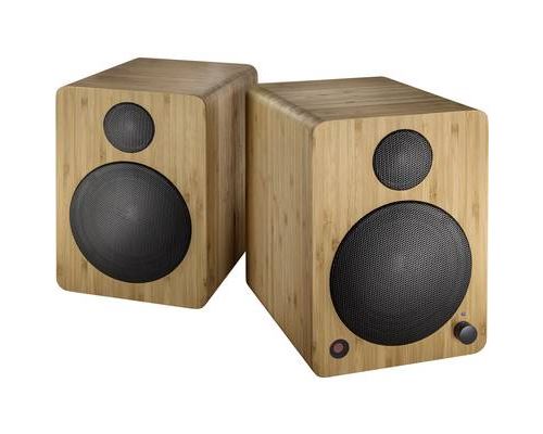 Wavemaster Cube Mini Neo - Kit d'enceintes avec Streaming Câble/Bluetooth 36 W pour TV/PC/Tablette/Smartphone, Bambou