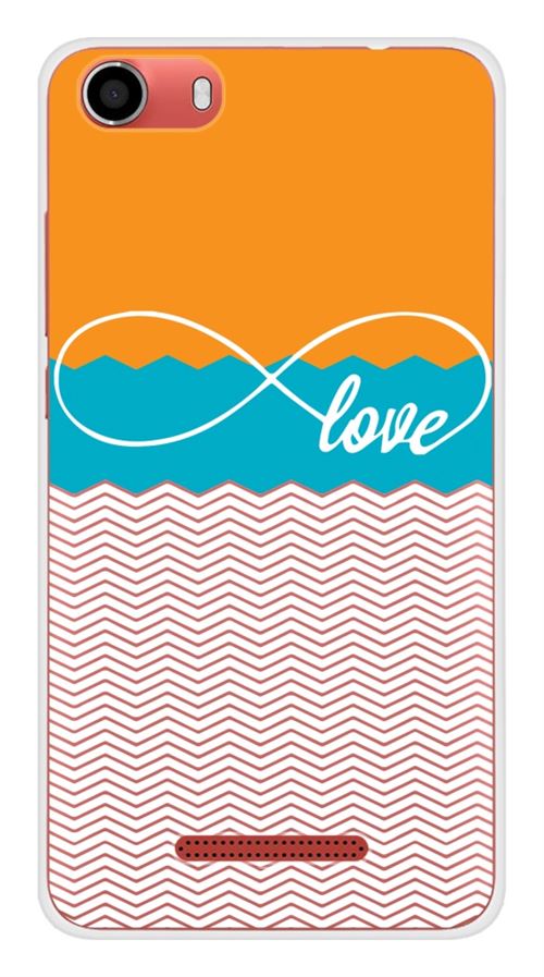 Coque en silicone imprimée compatible Wiko Lenny 2 Love Orange