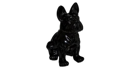 Non Communiqué Noir Statuette Déco "Bulldog" 22Cm - Image 1
