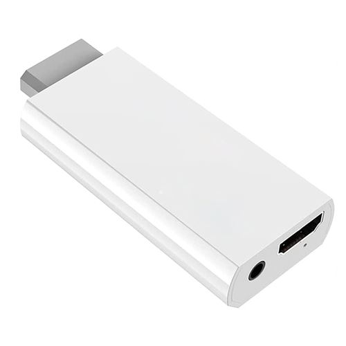 Adaptateur Wii Vers Hdmi Convertisseur Avec Port Hdmi Et Sortie Audio 3,5 Mm 1080P Pour Nintendo Wii Et Nintendo Wii U Blanc -Visiodirect -