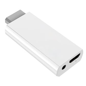 Adaptateur Wii vers HDMI Convertisseur avec Port Hdmi et Sortie Audio 3,5 mm 1080P pour Nintendo Wii et Nintendo Wii U Blanc -Visiodirect - - 1