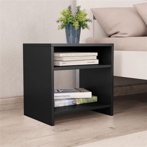 vidaXL Table de chevet Noir 40 x 30 x 40 cm Aggloméré