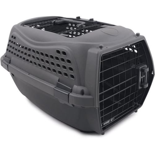 Comparer les prix de Caisse de transport pour chat M.PETS ECO GIRO - Cage en plastique - Taille S - Gris