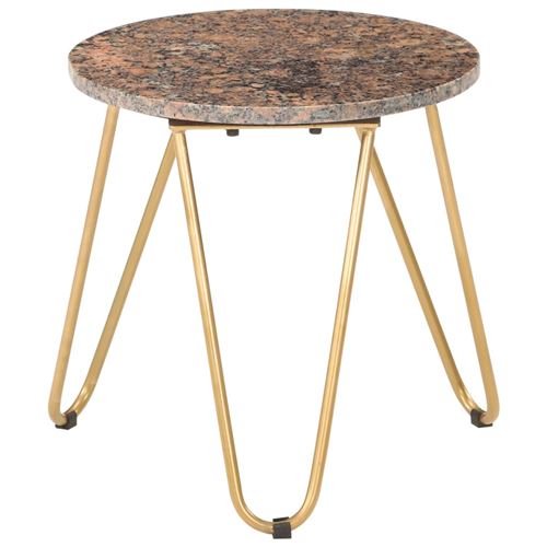 vidaXL Table basse Rouge 40x40x40 cm Pierre véritable texture marbre
