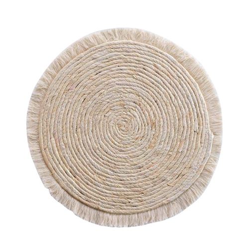 Set de Table Rond en Paille de Maïs "Oslo" 38cm Lin