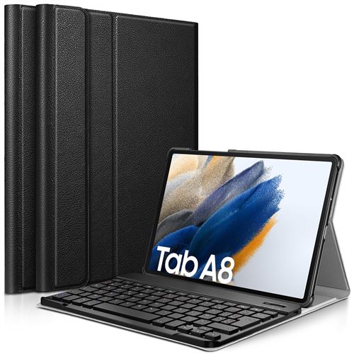 Étui Samsung Galaxy Tab A8 10.5 2021 Clapet Magnétique Doux au Toucher,  Fonction Stand Clavier et Vidéo, Rose - Dux Ducis - Français