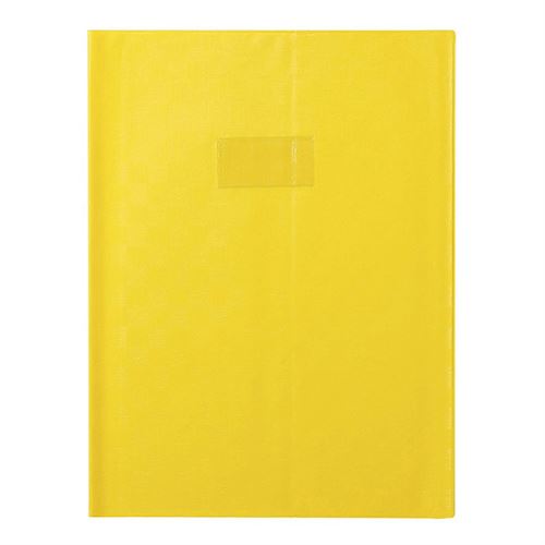 Protège-cahier transparent avec marque-page + porte-étiquette - 24 x 32 cm