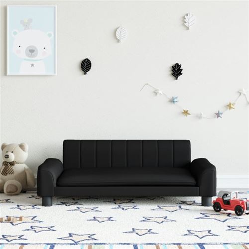 vidaXL Canapé pour enfants noir 90x53x30 cm similicuir