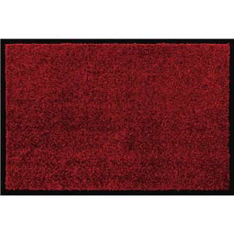 Tapis anti-poussière en polyamide couleur rouge - dim : 40 x 60 cm