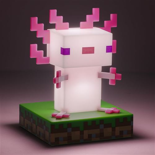 Minecraft Lampe Axolotl Officielle - Cinq Modes De Couleur, Lampe De Bureau Ou Table De Nuit Pour Gamers