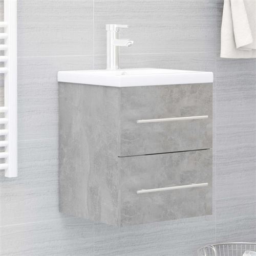 vidaXL Armoire d'évier Gris béton 41x38,5x48 cm Aggloméré